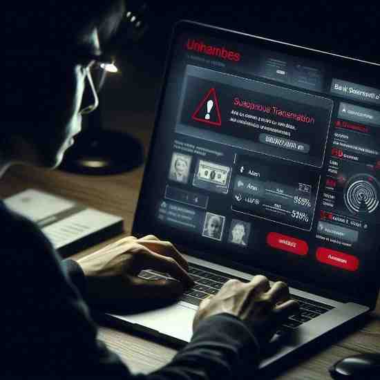 Person checking suspicious credit card transaction starting with 5178 on a digital bank statement