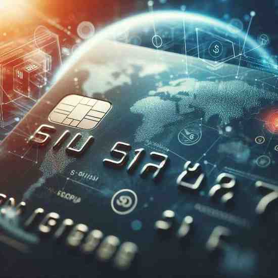 Credit card showing 5178 digits with secure banking interface and digital theme