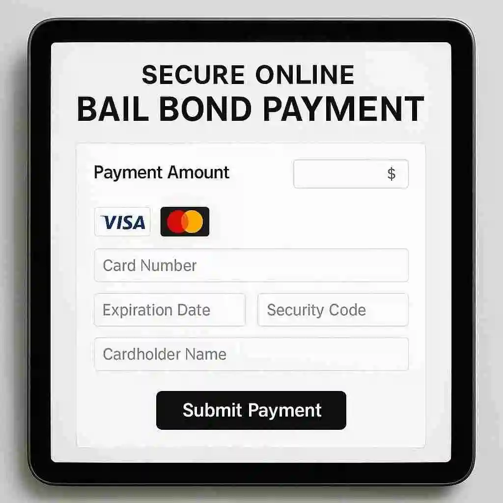 Secure online bail bond payment with credit card options
