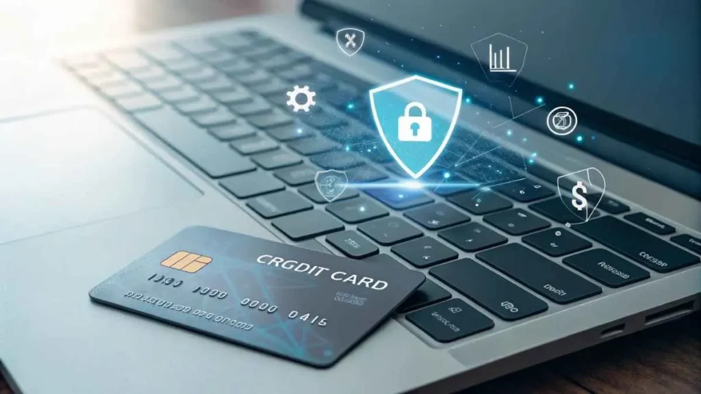 Credit card with security alert notification symbol representing Clearpath charge dispute and consumer protection