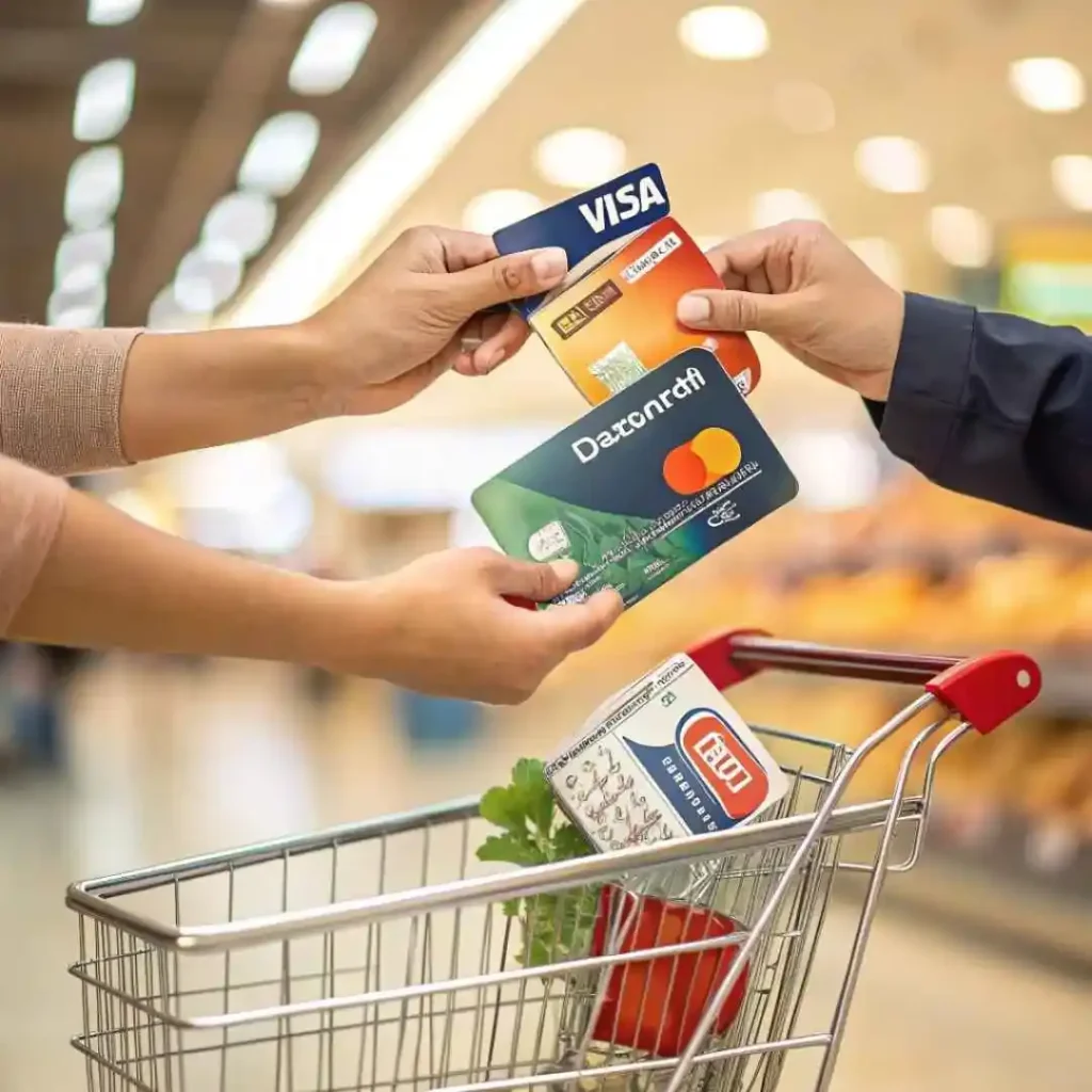 Accepted credit cards at La Bella Marketplace: Visa, Mastercard, Discover