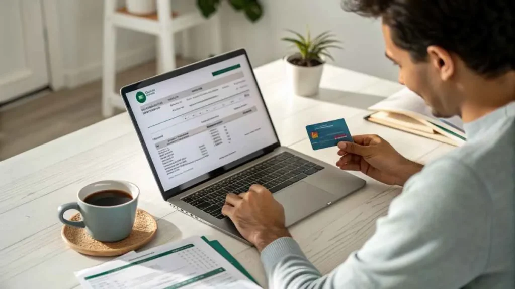 Person reviewing Unleashed Brands charge on credit card statement