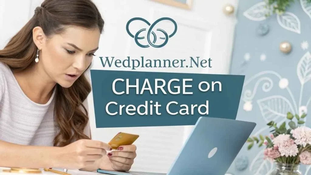 Young woman checking credit card alert for WedPlanner.net charge, representing verification and dispute of unauthorized transactions.