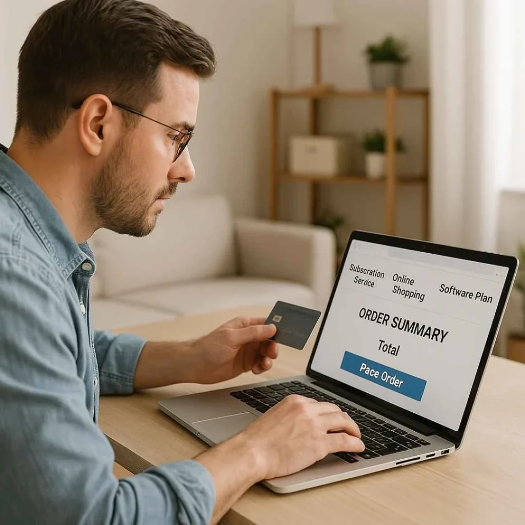 Real-life example of online purchases and subscriptions that can cause unexpected charges on U.S. credit cards.