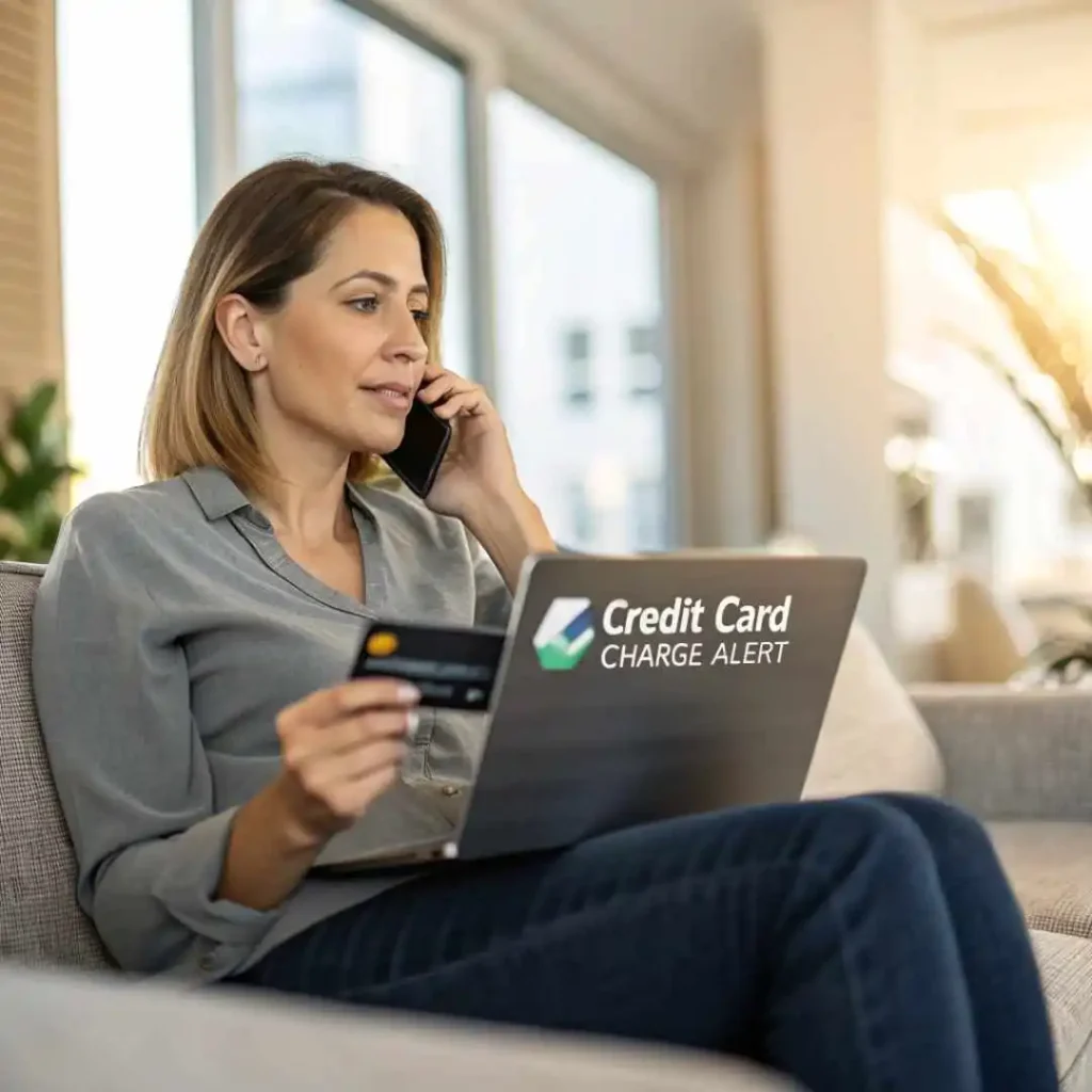 Real woman calling her bank about Popsty Store credit card charge