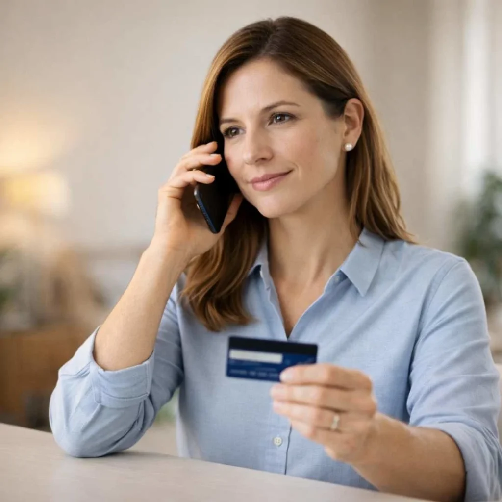 Man verifying ERAC toll charge on credit card with customer support