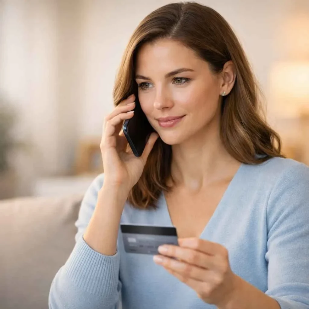 American woman calling her bank to dispute an xgamer club charge on credit card