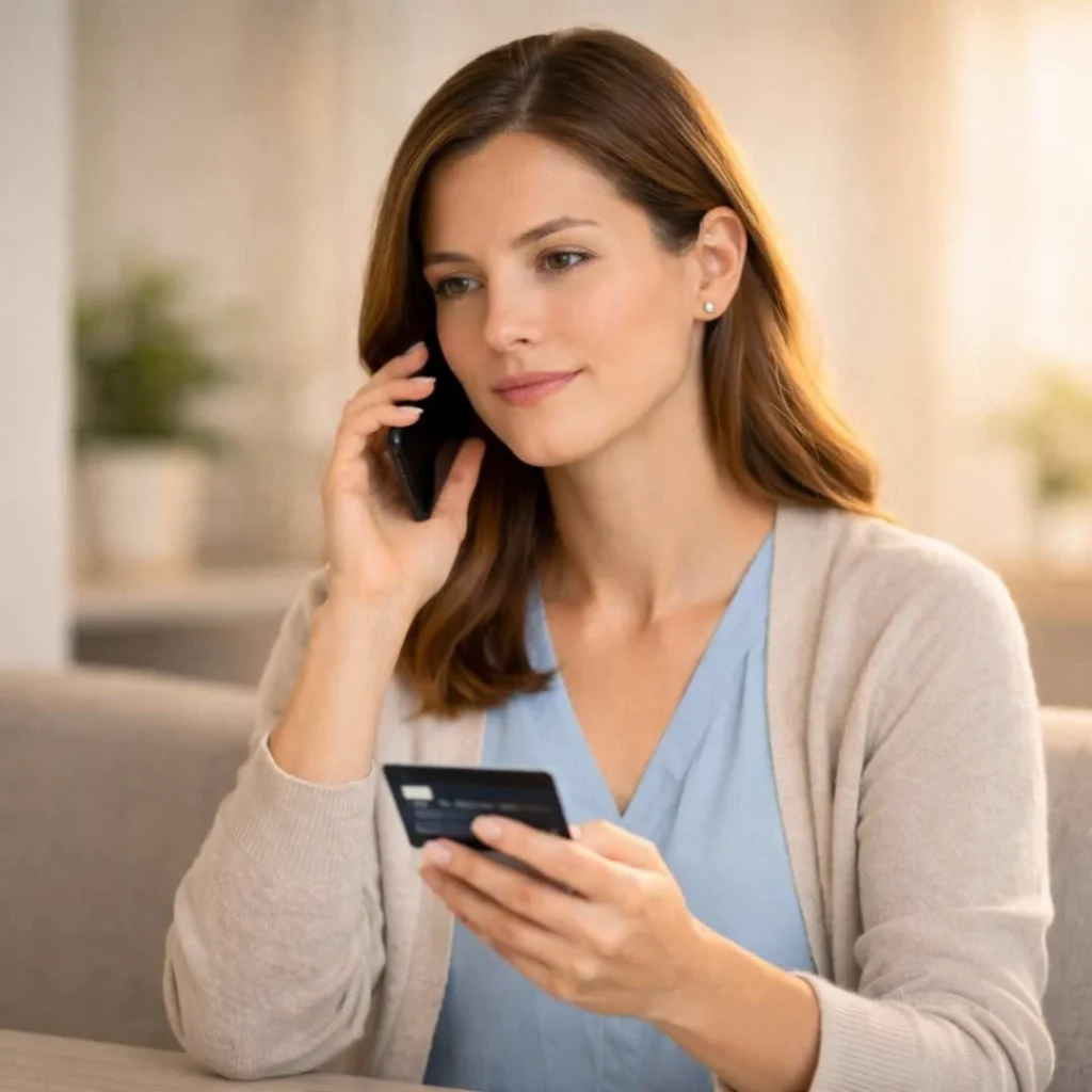 American consumer calling bank to dispute zubbaid charge on credit card
