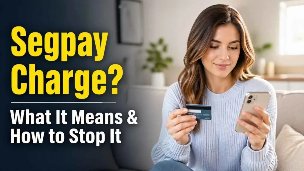 Segpay charge on credit card explained woman checking transaction and understanding how to stop recurring charges