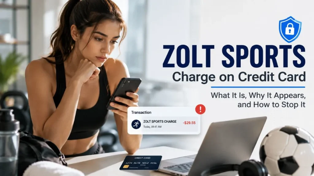 ZOLT SPORTS charge on credit card displayed on a banking app transaction alert