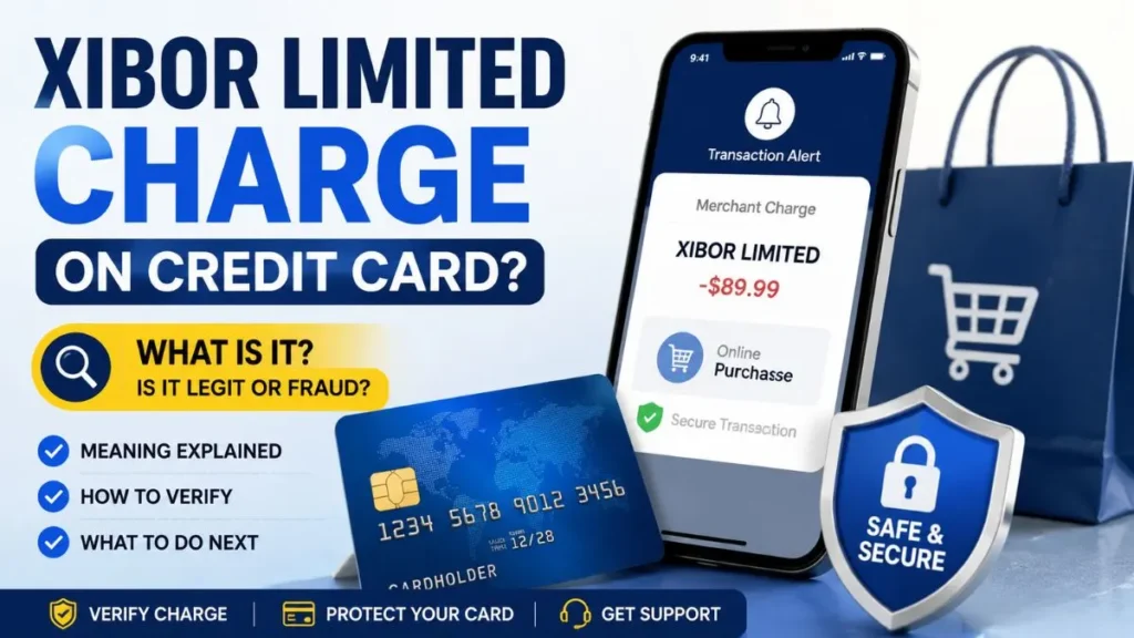 XIBOR LIMITED charge on credit card explained with payment verification concept