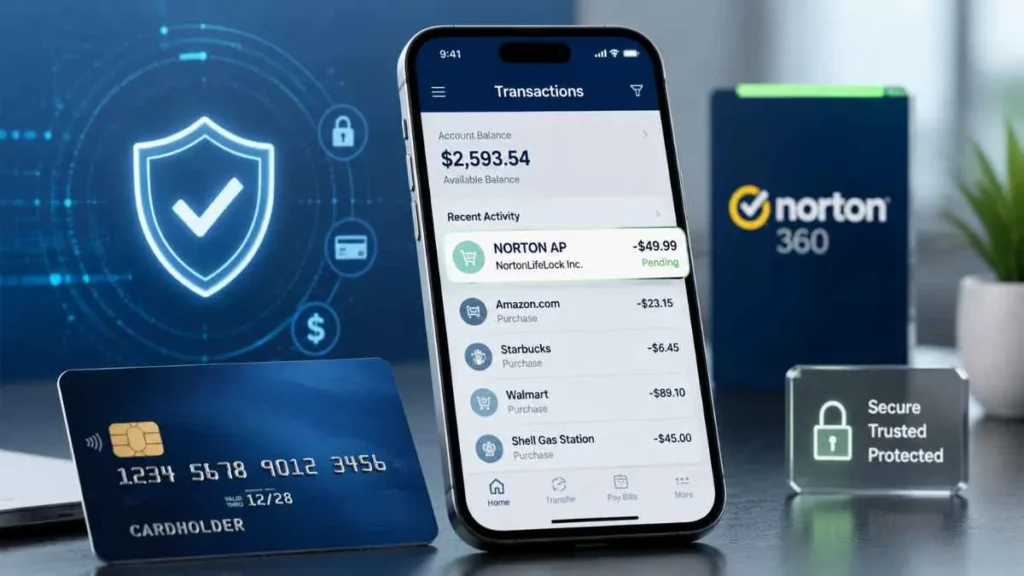 Norton AP charge on credit card explained with subscription billing and payment details