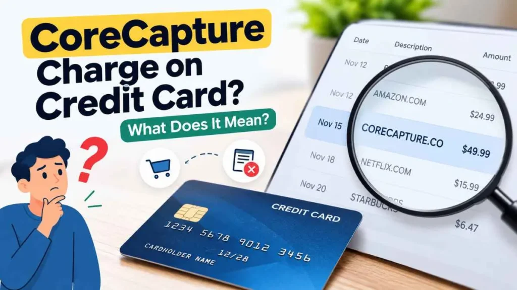 CoreCapture charge on credit card explained