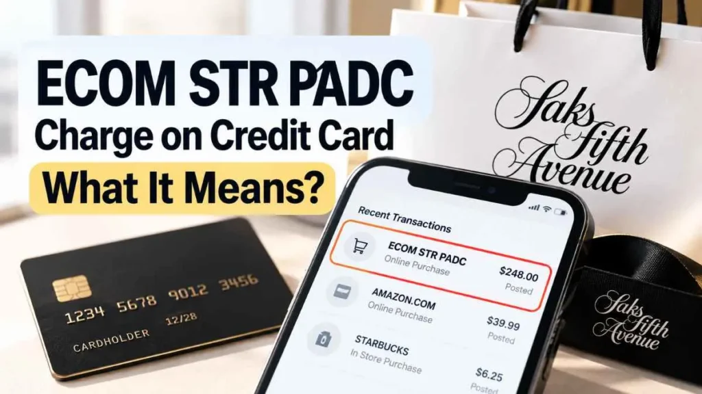 ECOM STR PADC charge on credit card explained