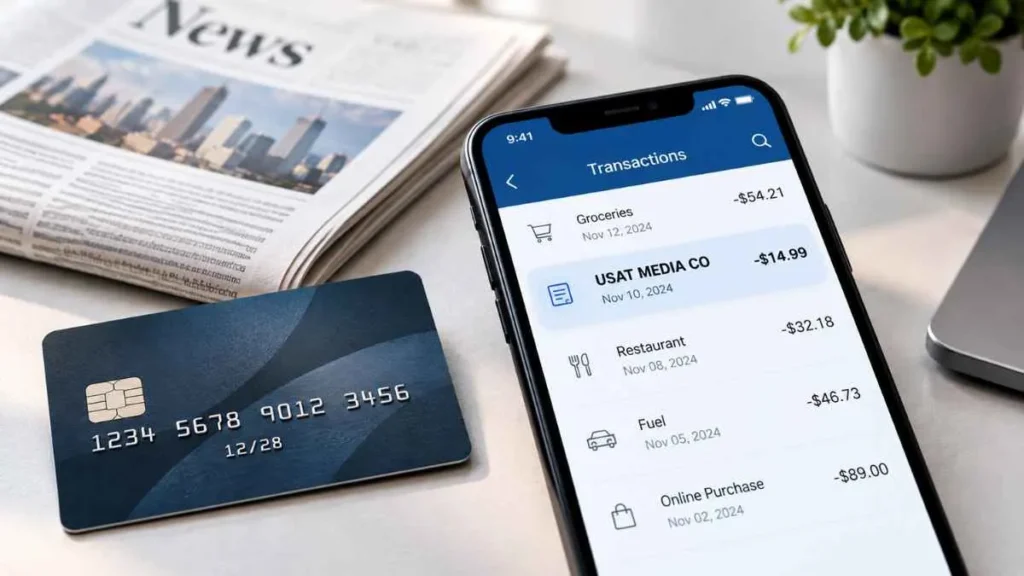 USAT MEDIA charge on credit card transaction